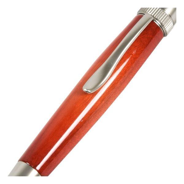 キャンディカラー ボールペン/文房具 〔Orange カーリーメイプル〕 パーカータイプ 芯：0.7mm 日本製 文具 『Air Brush Wood Pen』[21]の画像