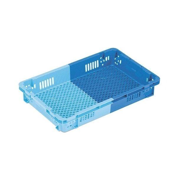 〔5個仕掛ける〕 御役目用容れものボックス席/食料雑貨類用容れもの 〔NF-M33浅〕 暗然たる青碧/青碧 材質：PP[21] プラケース、押入れ収納-収納ケース