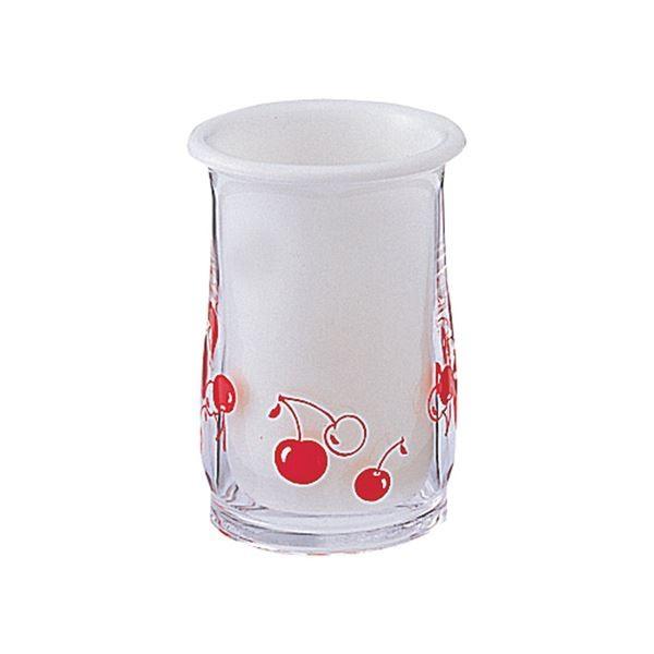 〔40セット〕 レトロ調 テーブルスタンド/箸立て 〔レッド〕 8.1×11.9cm さくらんぼ柄 『ブルーム』[21]
