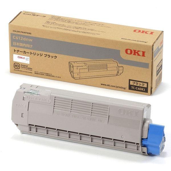 （まとめ） 〔純正品〕 OKI TC-C4DK1 トナーカートリッジ ブラック 〔×3セット〕[21]