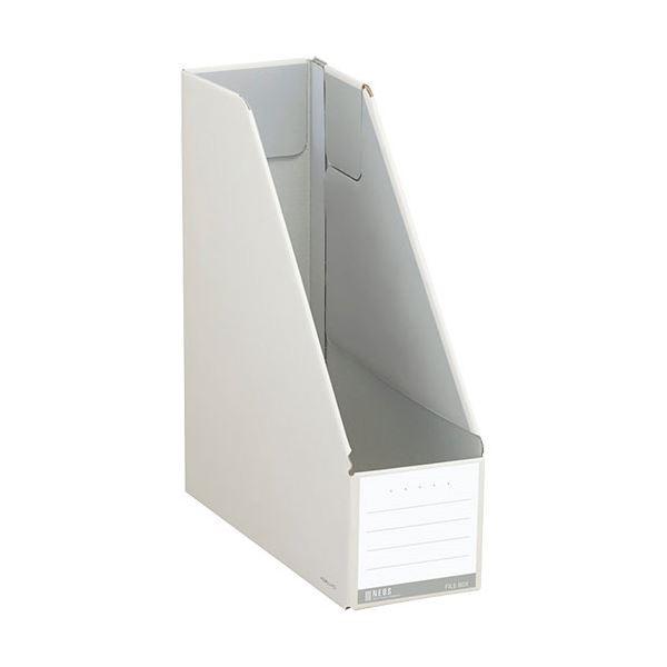 （まとめ）コクヨ ファイルボックス(NEOS)スタンドタイプ A4タテ 背幅102mm オフホワイト フ-NEL450W 1冊 〔×20セット〕[21]