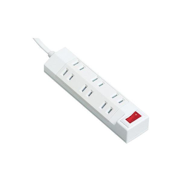 （まとめ）パナソニック ザ・タップマルチ一括スイッチ付 2P・6個口 ホワイト 3.0m WHA29362WKP 1個〔×3セット〕[21]