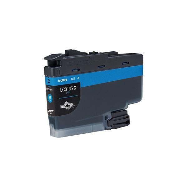 （まとめ）〔純正品〕 ブラザー LC3135C インク 超大容量 シアン〔×5セット〕[21]