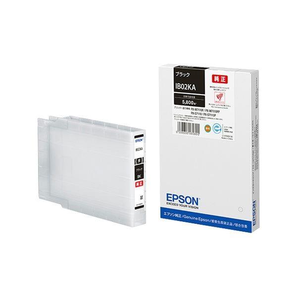まとめ）〔純正品〕 EPSON IB02KA インクカートリッジ ブラック