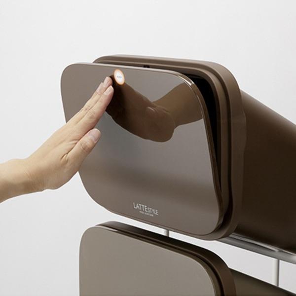 スタンド式 ダストボックス/ゴミ箱 〔19L 5段〕 スリム 袋止リング付 スタンドダストボックス5P ラテスタイル[21]の画像