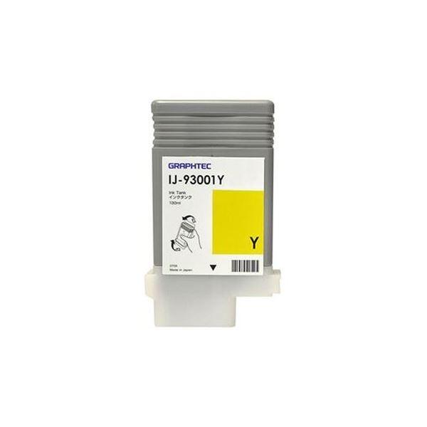 (まとめ）グラフテック インクタンク イエロー130ml IJ-93001Y 1個〔×3セット〕[21]