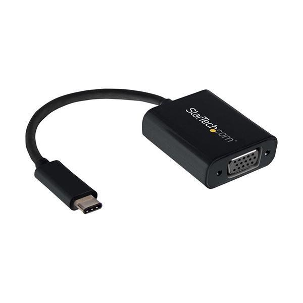 (まとめ）StarTech USBC-VGA変換アダプタ ブラック CDP2VGA 1個〔×3セット〕[21]