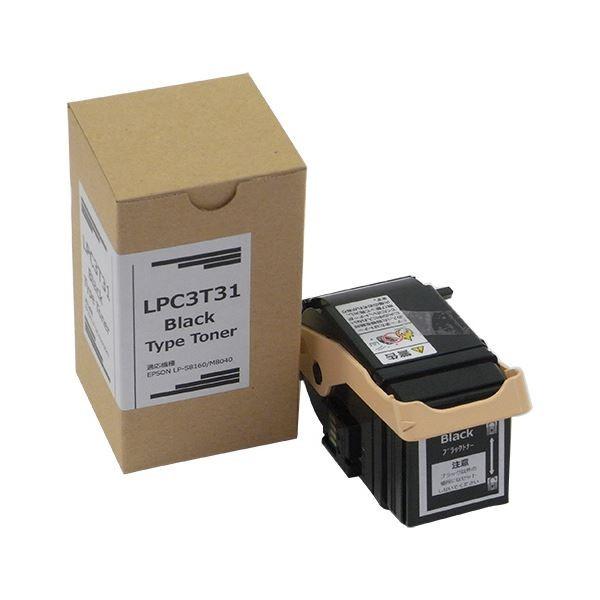 (まとめ）トナーカートリッジ LPC3T31K汎用品 ブラック 1個〔×3セット〕[21]