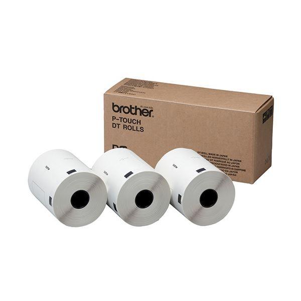(まとめ）ブラザー DTプレカットラベル102×51mm 白/黒文字 DT-240 1パック(1800枚:600枚×3個)〔×3セット〕[21]