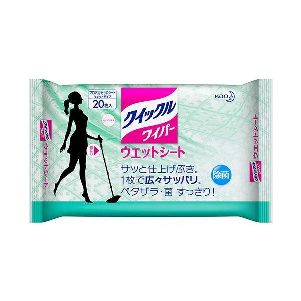 (まとめ) 花王 クイックルワイパー ウエットシート 1セット(60枚：20枚×3パック) 〔×5セット〕[21]