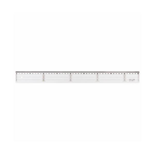 (まとめ) ライオン事務器 アクリル直線定規45cm A-15 1セット(10本) 〔×5セット〕[21]