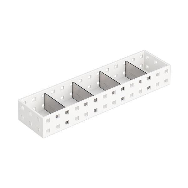 (まとめ) 吉川国工業所 スリムケース Lサイズホワイト／グレー CB-9008S（WG） 1個 〔×10セット〕[21]