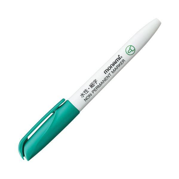 (まとめ) モナミ NON-PERMANENTMARKER（ACCU LINER PEN X-FINE） 緑 12904 1カートン（12本） 〔×10セット〕[21]