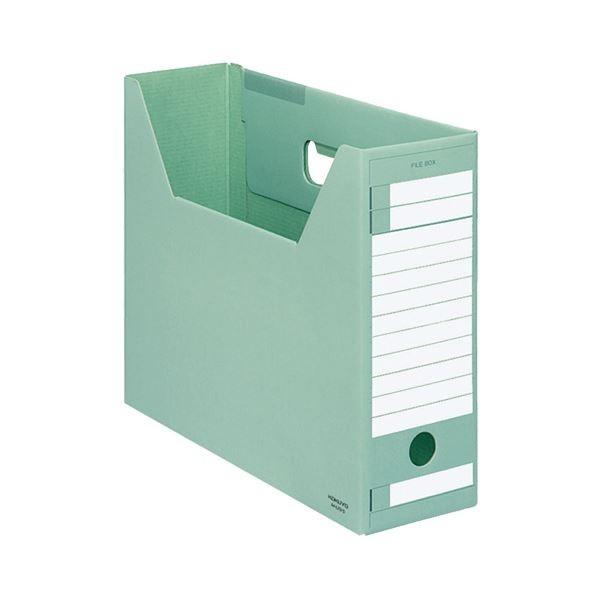 (まとめ) コクヨ 整理保存用具ボックス席-FS(D手あい) A4ヨコ 背幅102粍 緑 A4-LFD-G 1仕掛ける(5冊) 〔×10仕掛ける〕[21]