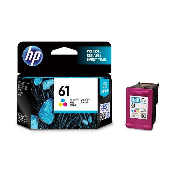 (まとめ) HP HP61 インクカートリッジ カラー CH562WA 1個 〔×10セット〕[21]