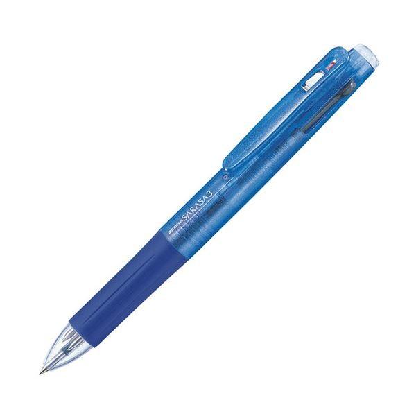 (まとめ) ゼブラ 3色ゲルインクボールペン サラサ3 0.5mm （軸色 青） J3J2-BL 1本 〔×30セット〕[21]