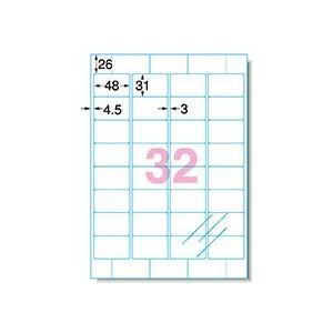 (まとめ) エーワン 透明保護フィルム A4変型32面 ラベルサイズ48×31mm 79232 1冊（6シート） 〔×30セット〕[21]の画像