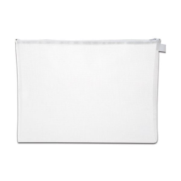 (まとめ) TANOSEE メッシュケース B4タテ305×ヨコ410mm 白 1枚 〔×30セット〕[21]