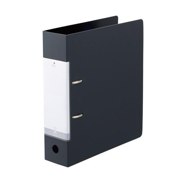 (まとめ) リヒトラブ リクエストD型リングファイル A4タテ 2穴 650枚収容 65mmとじ 背幅74mm 黒 G2280-24 1冊 〔×30セット〕[21]