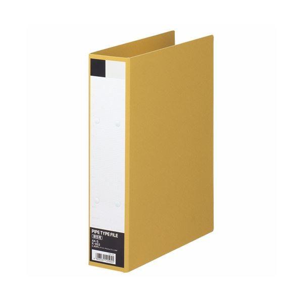 (まとめ) ライオン事務器 パイプ式保存ファイル片開き A4タテ 500枚収容 50mmとじ 背幅67mm クラフト K-853 1冊 〔×30セット〕[21]