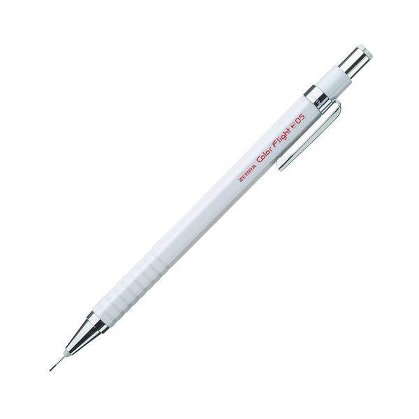 (まとめ) ゼブラ シャープペンシル カラーフライト0.5mm （軸色 ホワイト） MA53-W 1本 〔×50セット〕[21]