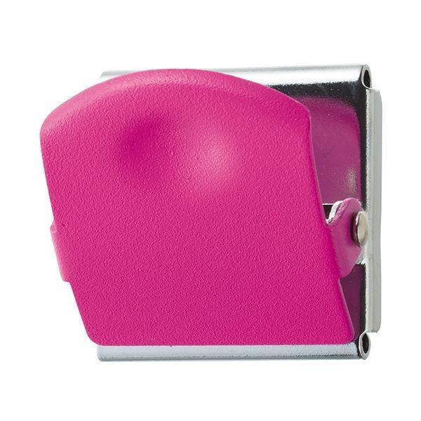 (まとめ) TANOSEE 超強力マグネットクリップM ピンク 1個 〔×50セット〕[21]