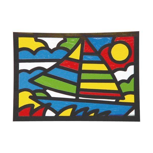 (まとめ) トーヨー カラーセロファン32×44cm 5色（各1枚） 110800 1パック（5枚） 〔×50セット〕[21]の画像