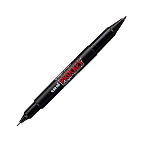 (まとめ) 三菱鉛筆 水溶性目じるし プロッキー 細字丸芯+極細 黒 PM120T.24 1本 〔×100仕掛ける〕[21] 文具、ステーショナリー-筆記用具-万年筆