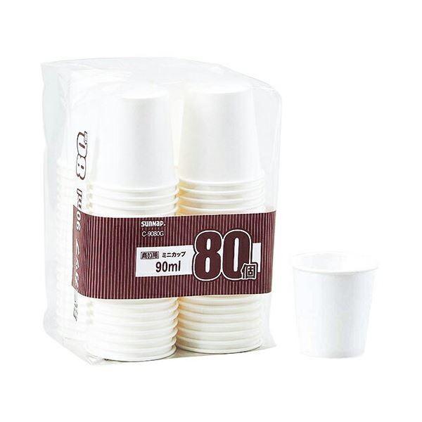 〔まとめ〕 紙コップ 使い捨てコップ 90ml 80個入 50個セット ミニカップ 業務用 アウトドア イベント パーティー 会議 オフィス[21]