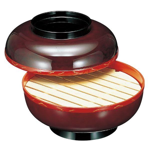 尺2 盛込椀/お椀 〔目皿付 溜松葉 A 木〕 直径364×251mm 日本製 〔和食 レストラン 店舗 お店〕〔代引不可〕[21]