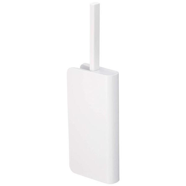 トイレブラシ/トイレ掃除用品 〔ホワイト 20個セット〕 幅4.5×奥行11.5×高さ37cm スリム ケース付 〔お手洗い レストルーム〕[21]