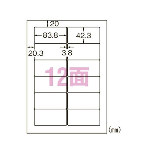 エーワン合同会社 スーパーエコノミー プリンタ用ラベル 12面 500枚入[21]