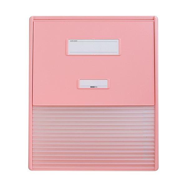 リヒトラブ カラーカードインデックスA3（A4タテ2面）16ポケット ピンク HC114C-4 1冊[21]