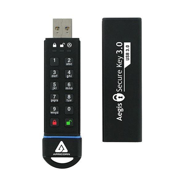Apricorn AegisSecure Key 暗証番号対応USBメモリー 120GB ASK3-120GB 1個[21]｜bucklebunny
