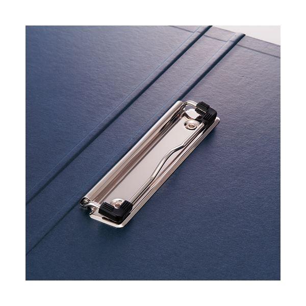 （まとめ）ライオン事務器 クリップファイル 紙製A4タテ 100枚収容 背幅24mm 紺 No.70K-A4S 1冊〔×10セット〕[21]の画像