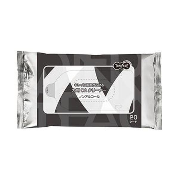（まとめ）TANOSEE キレイに画面がふけるOAクリーナー ノンアルコール 大判 1パック（20枚）〔×50セット〕[21]