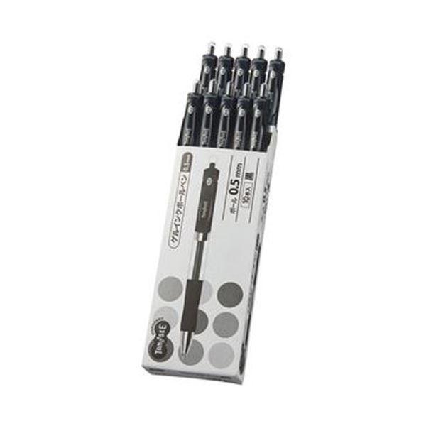 （まとめ）TANOSEE ノック式ゲルインクボールペン 0.5mm 黒 1セット（10本）〔×20セット〕[21]の画像