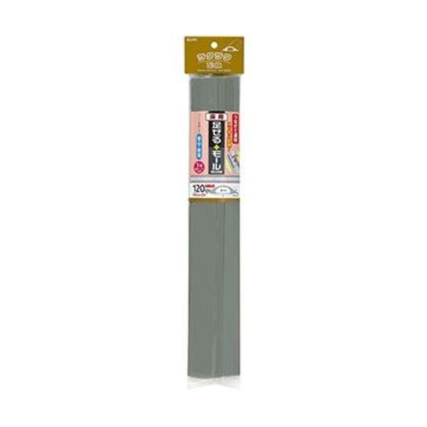 （まとめ）ELPA 足せるモール 床用1号40cm テープ付 グレー PSM-U140P3（GY）1パック（3本）〔×10セット〕[21]