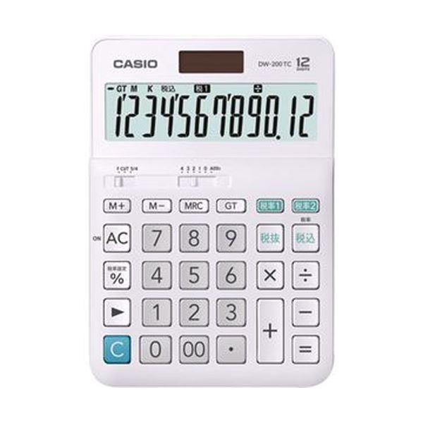 （まとめ）カシオ W税率電卓 12桁 デスクタイプDW-200TC-N 1台〔×5セット〕[21]