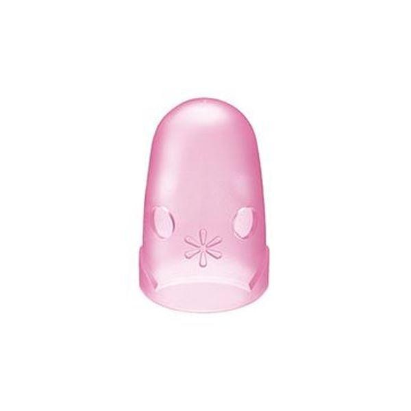 （まとめ）コクヨ キャップ型紙めくり（メクリンキャップ）M 透明ピンク メク-26TP 1セット（30個：3個×10パック）〔×5セット〕[21]の画像