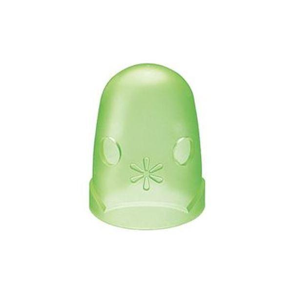 （まとめ）コクヨ キャップ型紙めくり（メクリンキャップ）L 透明グリーン メク-27TG 1セット（30個：3個×10パック）〔×5セット〕[21]の画像