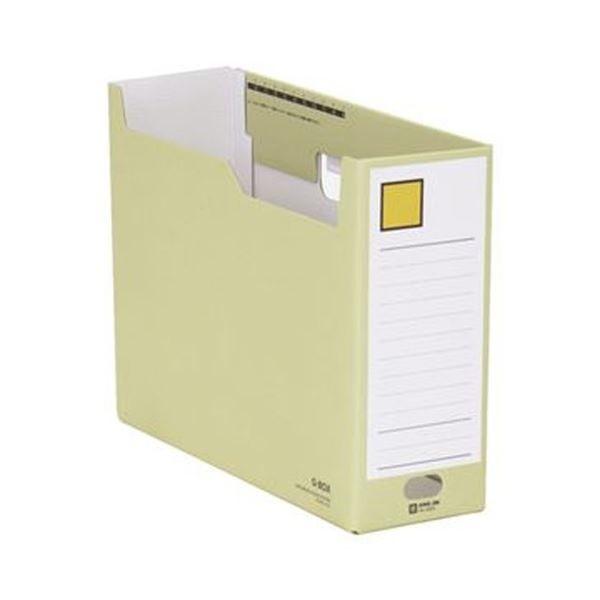 （まとめ）キングジム Gボックス A4ヨコ収納幅100mm 黄 再生ボード製 4033 1セット（5冊）〔×5セット〕[21]