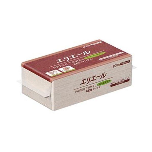 （まとめ）大王製紙 エリエールペーパータオルスマートタイプ 無漂白剤シングル 中判 200枚/容器に並べる 1仕掛ける（30容器に並べる）〔×3仕掛ける〕[21] キッチンペーパータオル-キッチン、日用品、文具