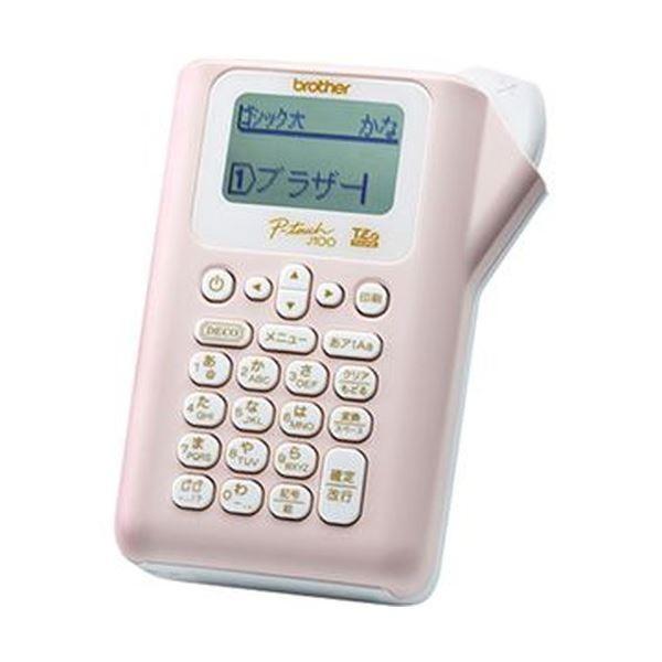 （まとめ）ブラザー ピータッチ ピンクPT-J100P 1台〔×3セット〕[21]