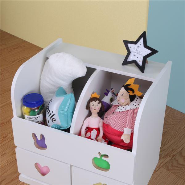 子供用 収納棚/玩具収納 〔女の子用〕 幅59.0cm 日本製 引き出し