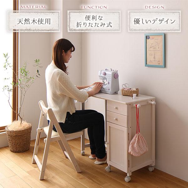 【美品】木製折りたたみデスク　ホワイト/送料込み パソコンデスク 単品 約幅88cm ホワイトウォッシュ 折りたたみ 木製