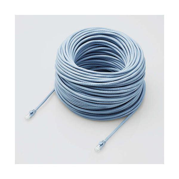 エレコム LANケーブル/CAT6A対応/EU RoHS指令準拠/ツメ折れ防止カバー/簡易パッケージ仕様/70m/単線/ブルー LD-GPAT/BU70/RS[21]