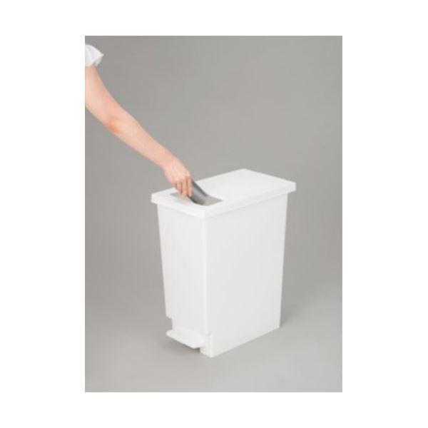 （まとめ）新輝合成 ユニード プッシュ＆ペダル 45L ホワイト DS-453-045-8 1個 〔×3セット〕[21]_1