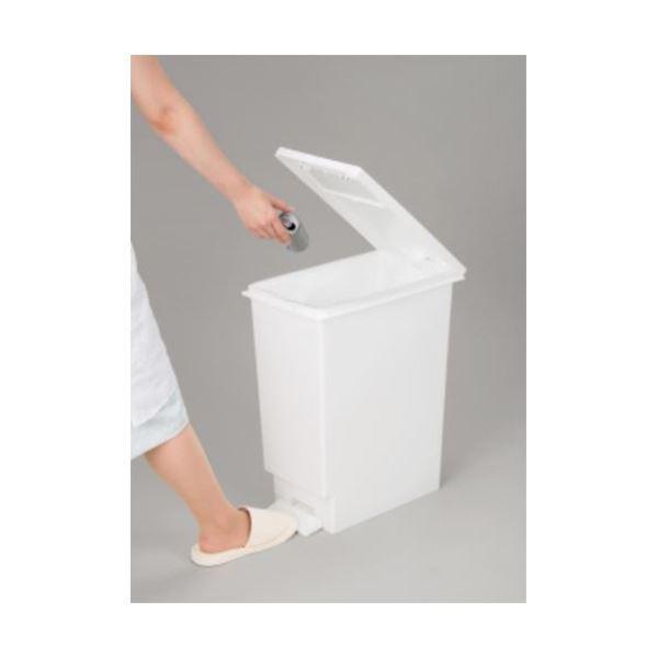 （まとめ）新輝合成 ユニード プッシュ＆ペダル 45L ホワイト DS-453-045-8 1個 〔×3セット〕[21]_2