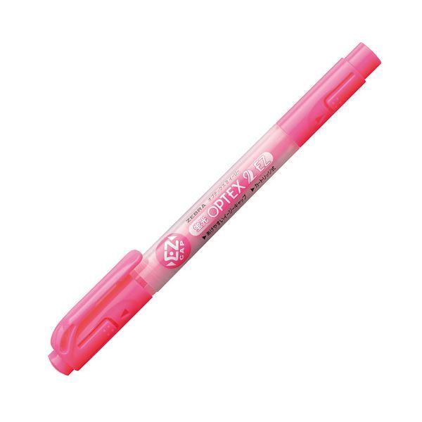 （まとめ）ゼブラ 蛍光オプテックス2 EZ ピンク WKT11-P 1本 〔×100セット〕[21]